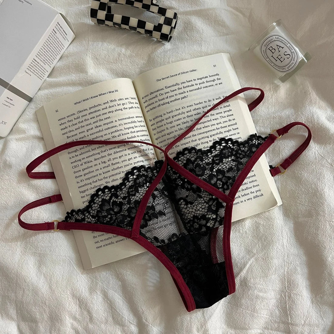 Cherry Kiss Trio – 3-Piece Red & Black Lace Panty Bundle