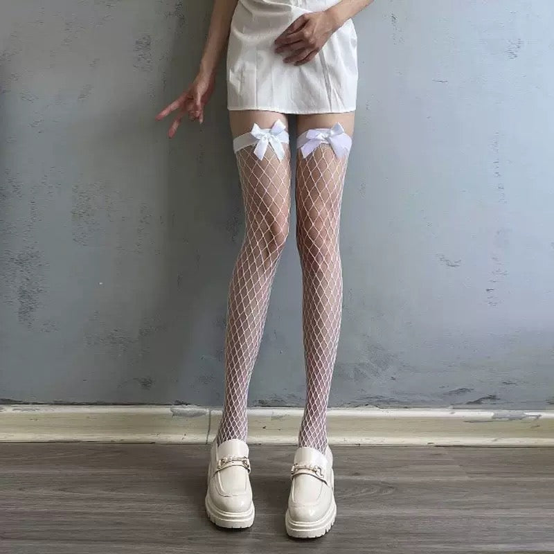 Sexy  Women Lady Fishnet Hoise Pantyhose Tights, RIBBON pattern