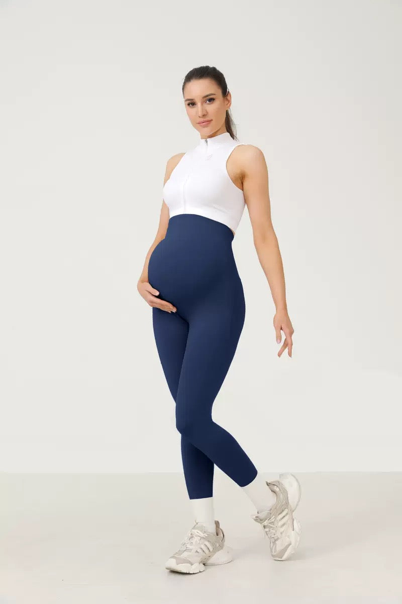 Maternity Seamless Yoga Leggings Belly Support Non-Slip Outdoor Sports Casual Wear Spring Summer Autumn Trendy Pregnant Women's