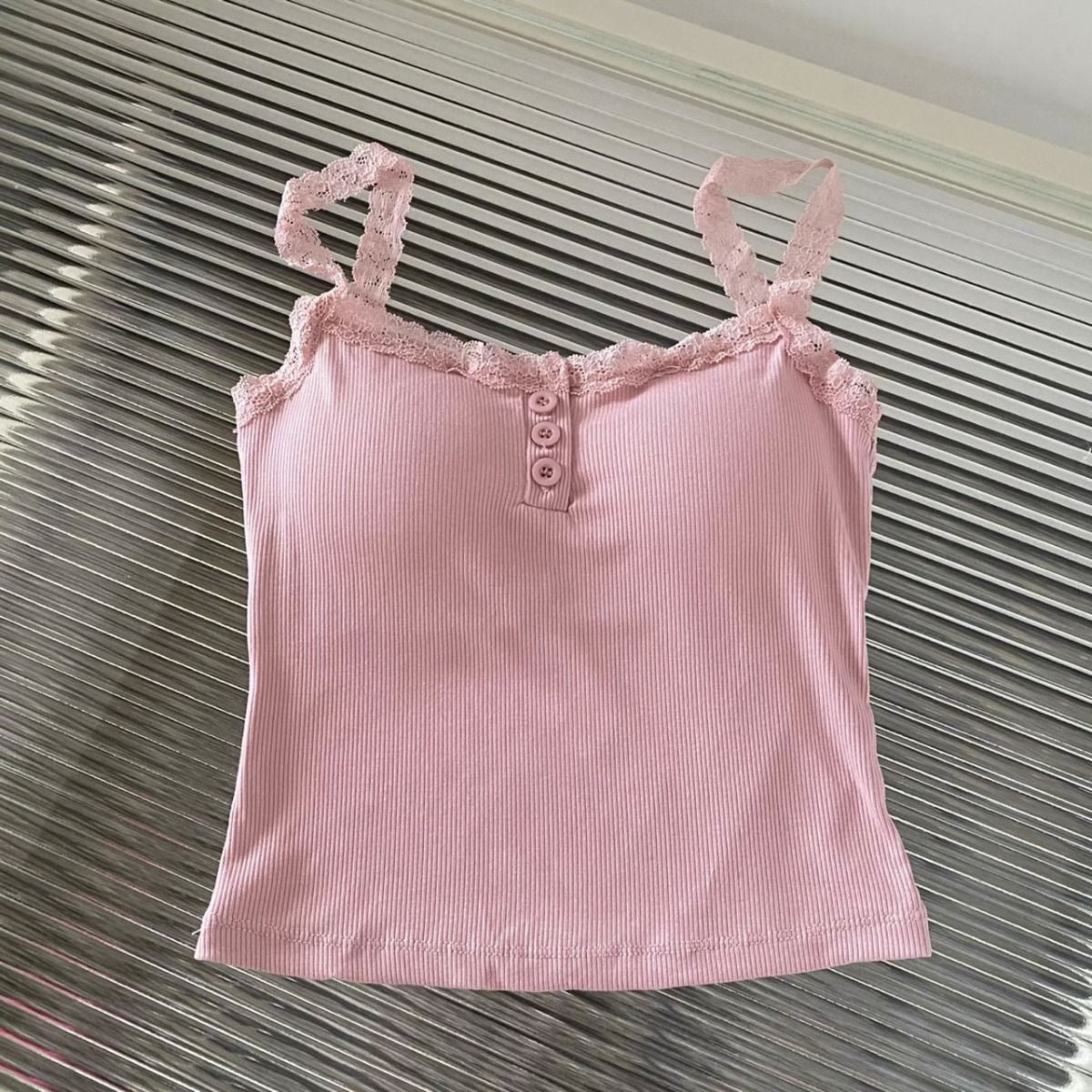 Happy Kitty top Women Low Cut Suspender Female Solid Color Lace Ropa Mujer Ladies Fashion Women'S Summer Vest