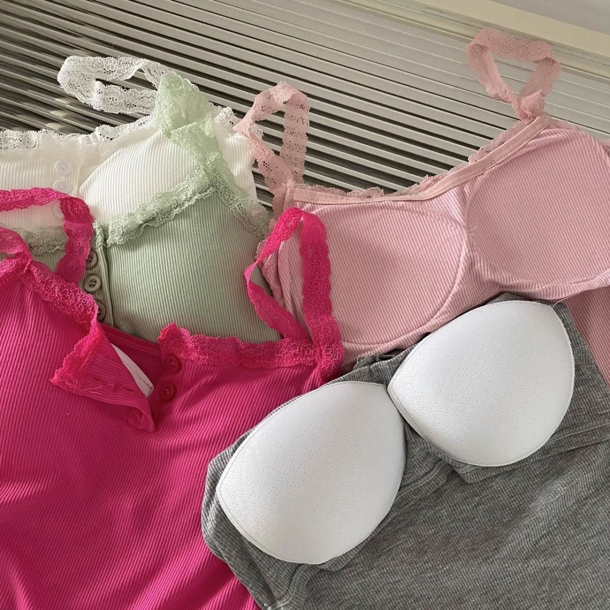 Happy Kitty top Women Low Cut Suspender Female Solid Color Lace Ropa Mujer Ladies Fashion Women'S Summer Vest