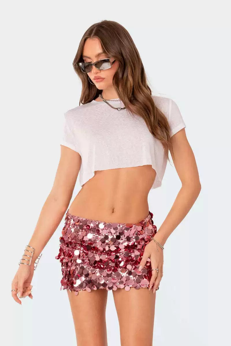 Women Sparkle Glitter Slim Fit Pencil Skirt Multicolor Sequin Bodycon Mini Skirt Premium Club Party Rave