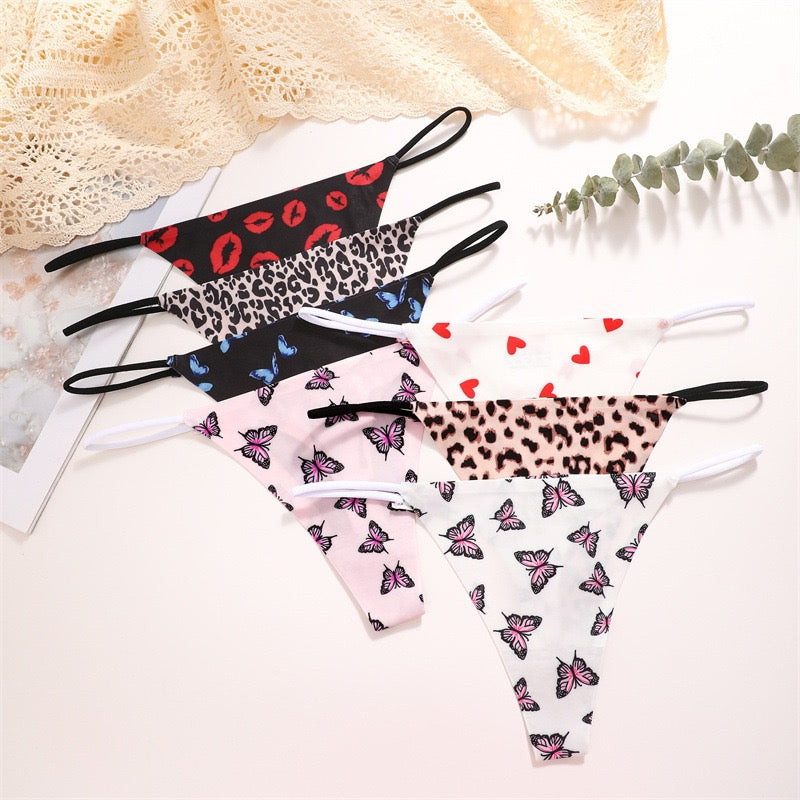 Seamless Women Panties Sexy Low Rise Butterflies Leopard Bikini Briefs Female Ice Silk No Trace Underwear Soft Lingerie