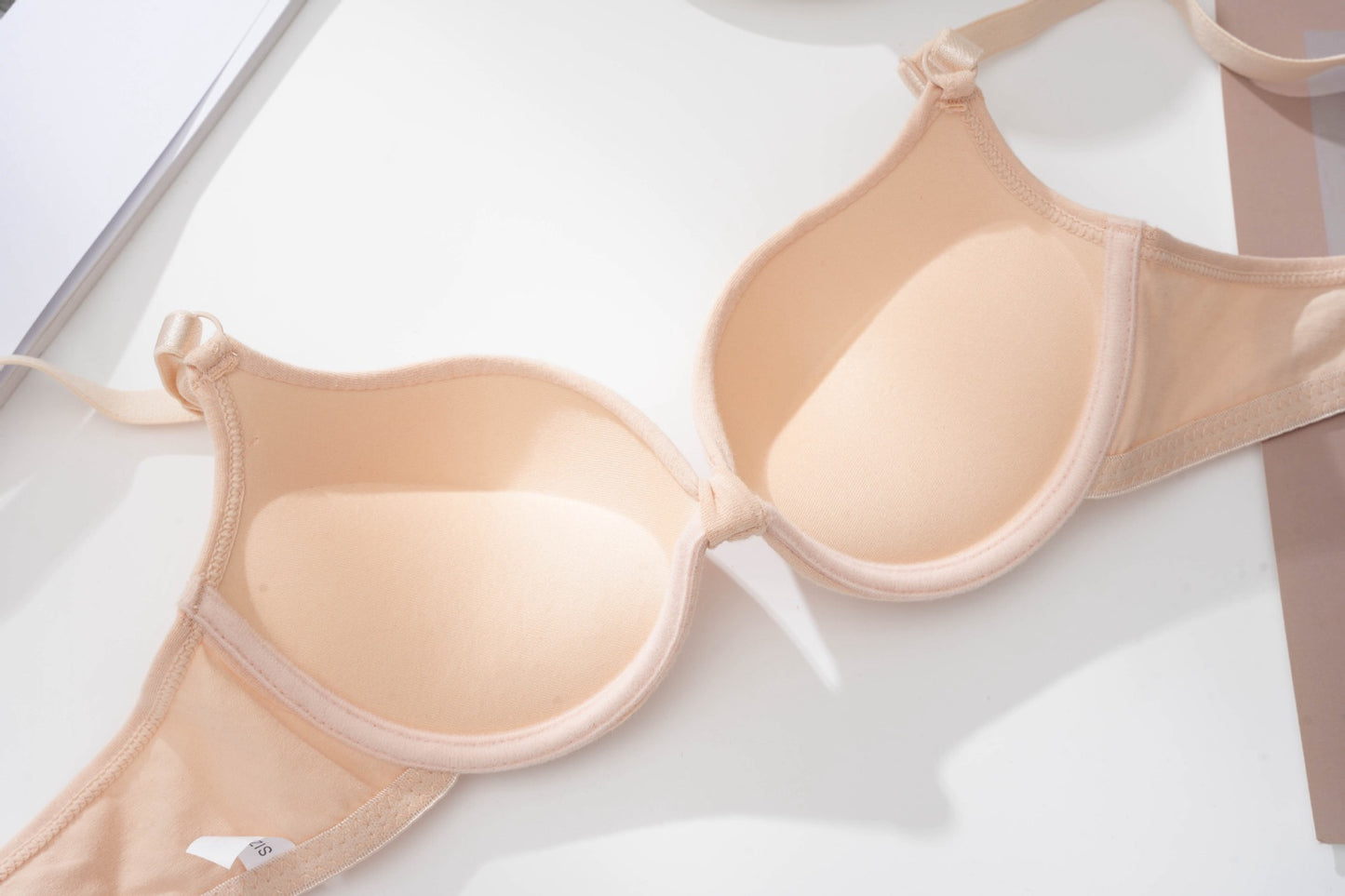 Sexy Women Cotton Gathered Bra Deep V Underwire Ladied  Brassiere Push Up Lingerie Solid Bras Backless Intimate Underwear