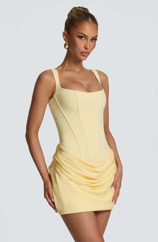 New Summer Wide Strap Pleated Hem Dresses Women's Sexy Sleeveless Slim Fit Chic Mini Gown Lady Holiday Party Vestidos Clothing