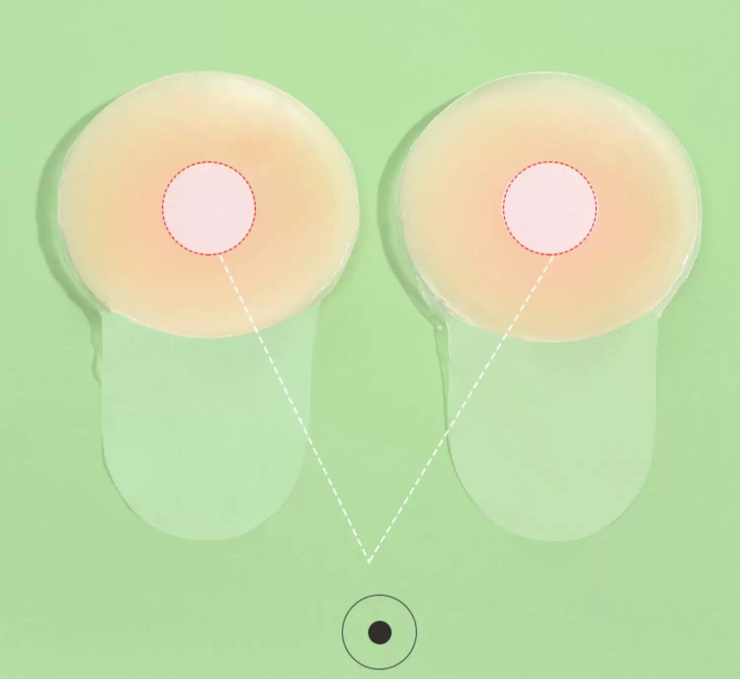 Women's  Sticky Nipple Cover Circle Tone Reusable Adhesive Invisible Silicone Pushup Bras