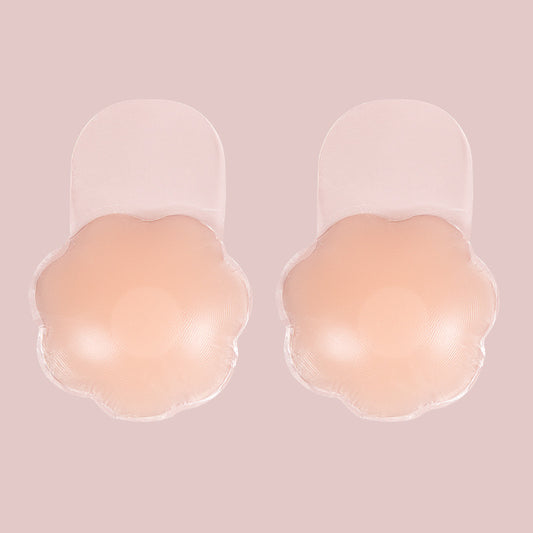 Women's  Sticky Nipple Cover FLOWR Tone Reusable Adhesive Invisible Silicone Pushup Bras