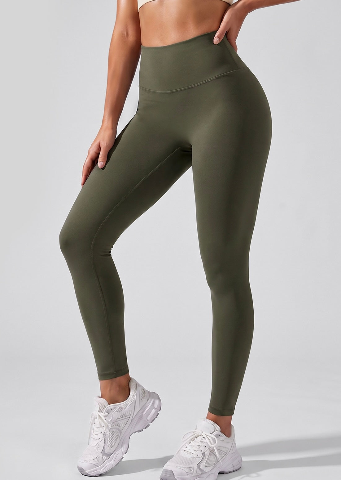 Women's  High-Waisted Fitness Leggings with Wide Supportive Waistband, Smooth Stretch Fabric, Body-Contouring Slim Fit & Full-Length Design – Yoga, Gym, Pilates & Everyday Activewear
