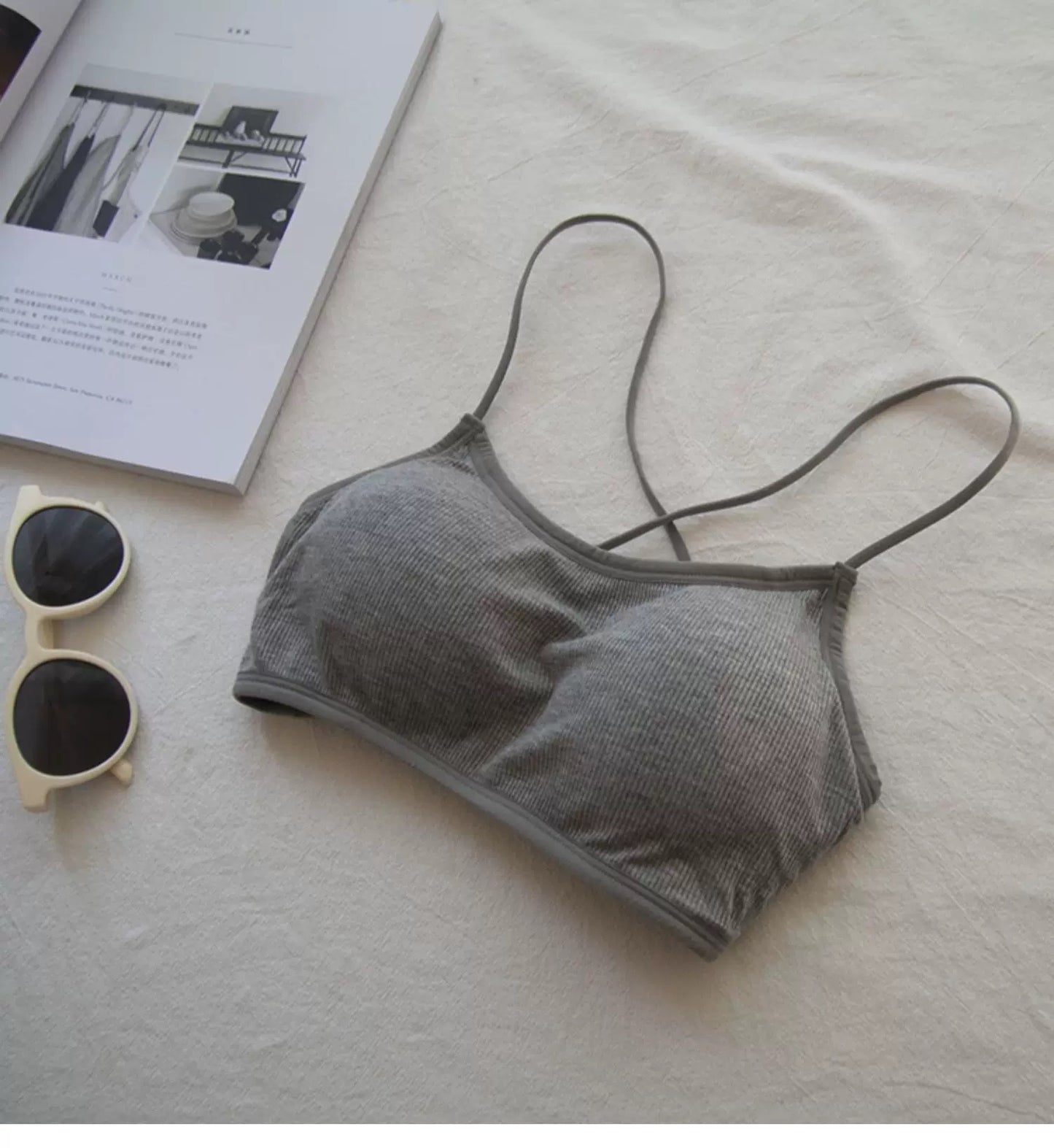 Women Top – Cross Strap Thin Crop Top Brassiere – Breathable Beauty Back Bras Camisole