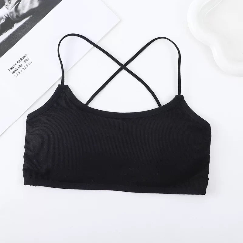 Women Top – Cross Strap Thin Crop Top Brassiere – Breathable Beauty Back Bras Camisole