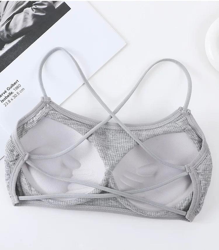 Women Top – Cross Strap Thin Crop Top Brassiere – Breathable Beauty Back Bras Camisole