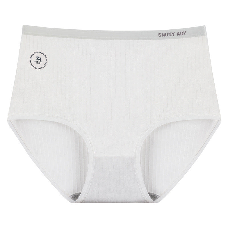 Women's Cotton Panties Solid Color Mid-waist Briefs Breathable Pure Cotton Crotch Underwear Female Lingerie Macaron Color
