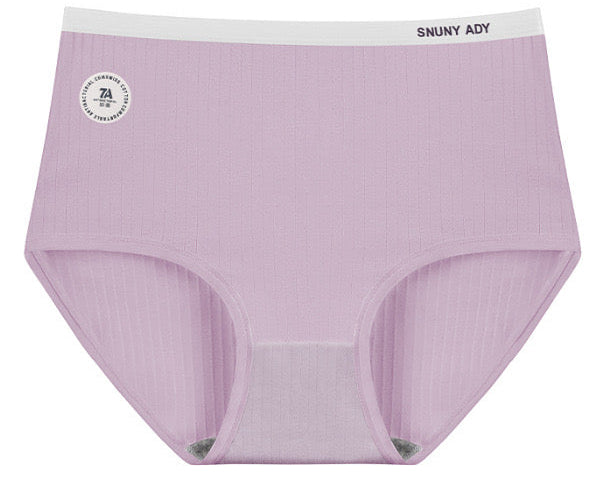 Women's Cotton Panties Solid Color Mid-waist Briefs Breathable Pure Cotton Crotch Underwear Female Lingerie Macaron Color