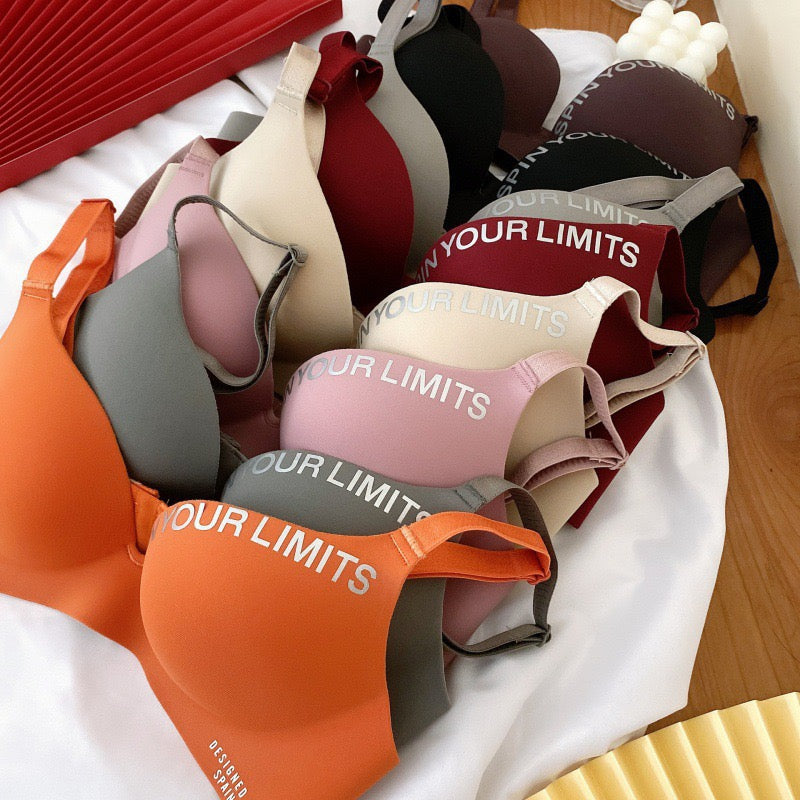 Wire-Free One-Piece Seamless Knitted Everyday Bra for Women Cross-Border Summer Breathable Underwear Adjusted-Straps