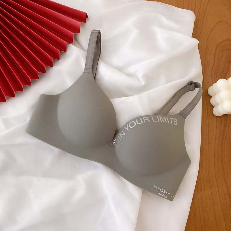 Wire-Free One-Piece Seamless Knitted Everyday Bra for Women Cross-Border Summer Breathable Underwear Adjusted-Straps