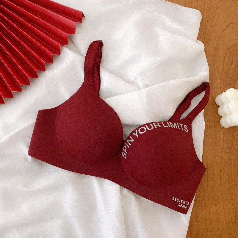 Wire-Free One-Piece Seamless Knitted Everyday Bra for Women Cross-Border Summer Breathable Underwear Adjusted-Straps