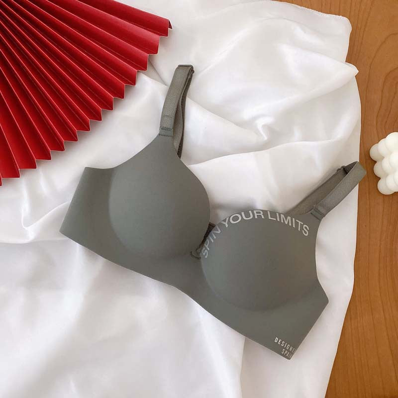 Wire-Free One-Piece Seamless Knitted Everyday Bra for Women Cross-Border Summer Breathable Underwear Adjusted-Straps