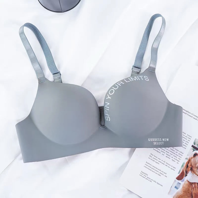 Wire-Free One-Piece Seamless Knitted Everyday Bra for Women Cross-Border Summer Breathable Underwear Adjusted-Straps