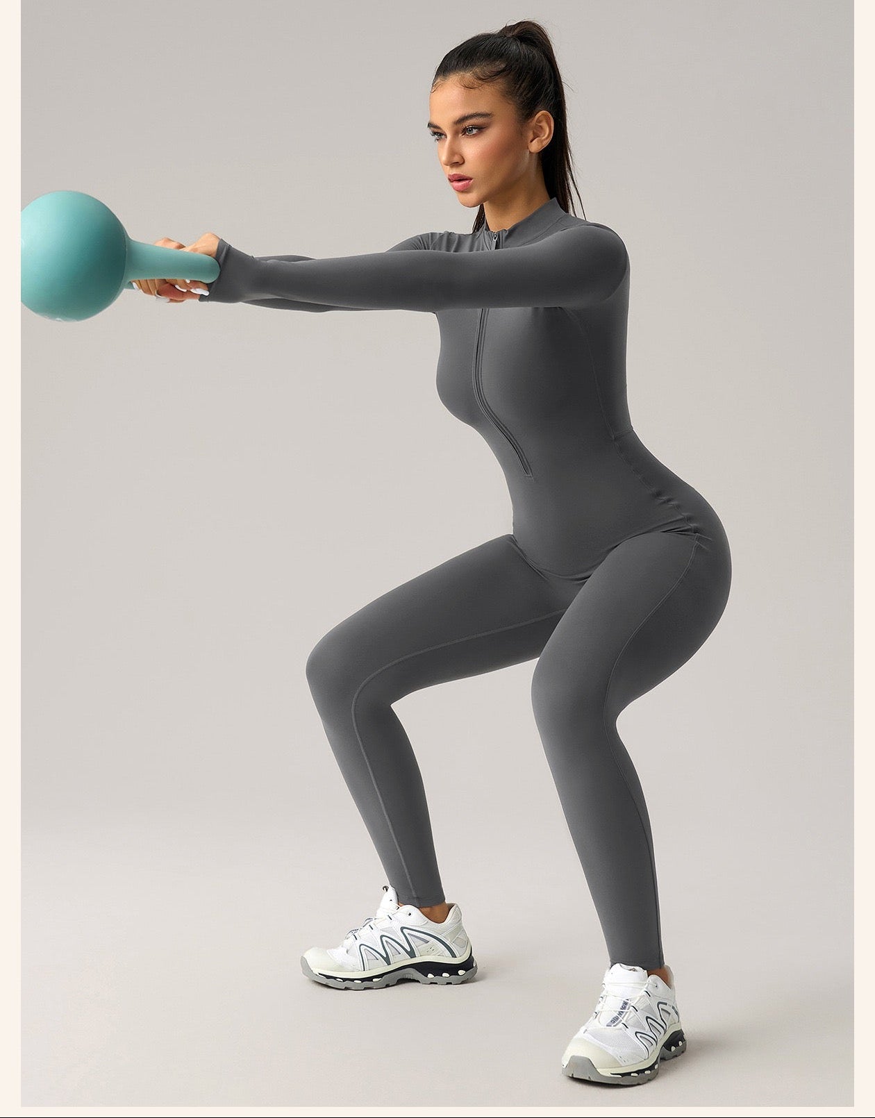 Sports Jumpsuits Women's Tracksuit One-Piece Fitness Suit  Gym Sets Long Sleeves  Exercise Bodysuit Woman