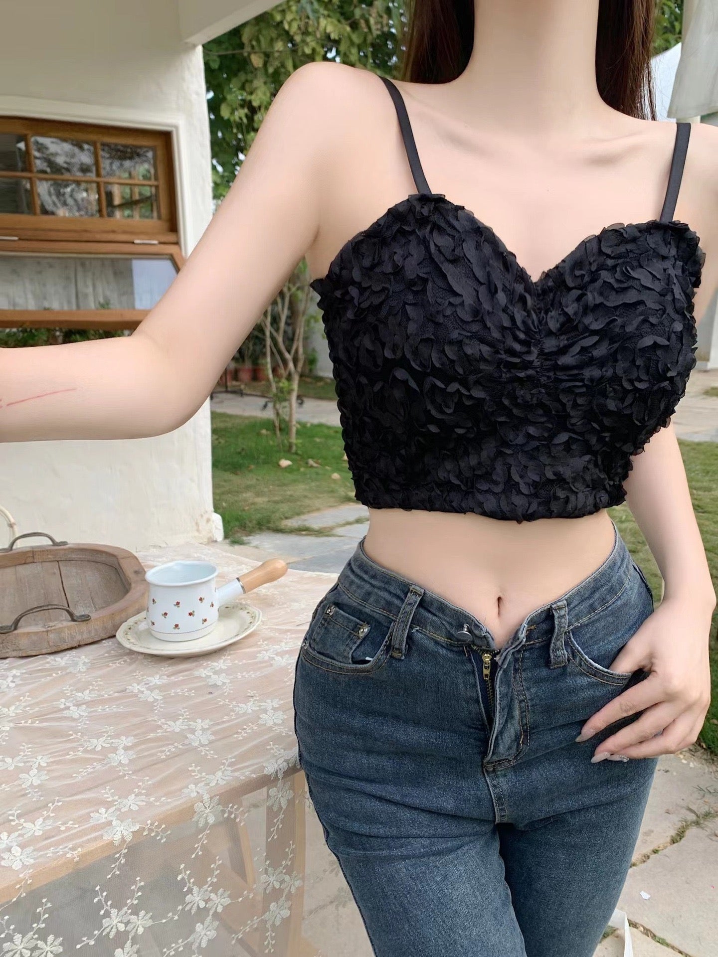 Sling Design Sense Top's Women's Outerwear Vest 2026New Lace Sexy Beautiful Back Tube Top With Breast Pad