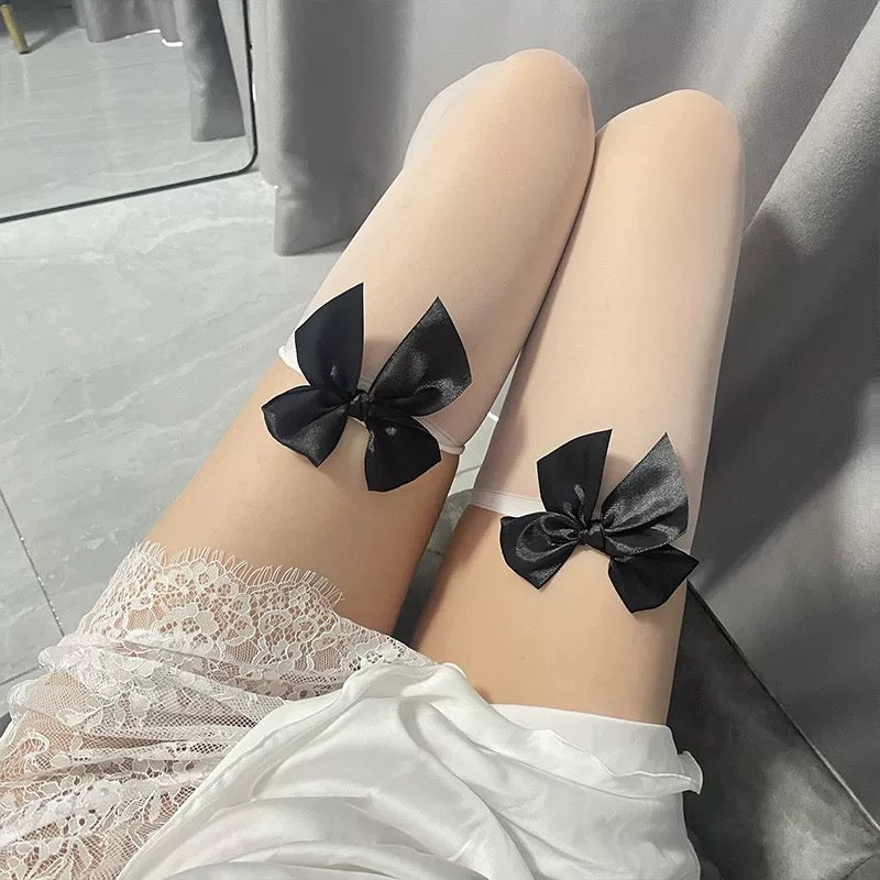 Sexy  Women Lady Fishnet Hoise Pantyhose Tights, RIBBON pattern