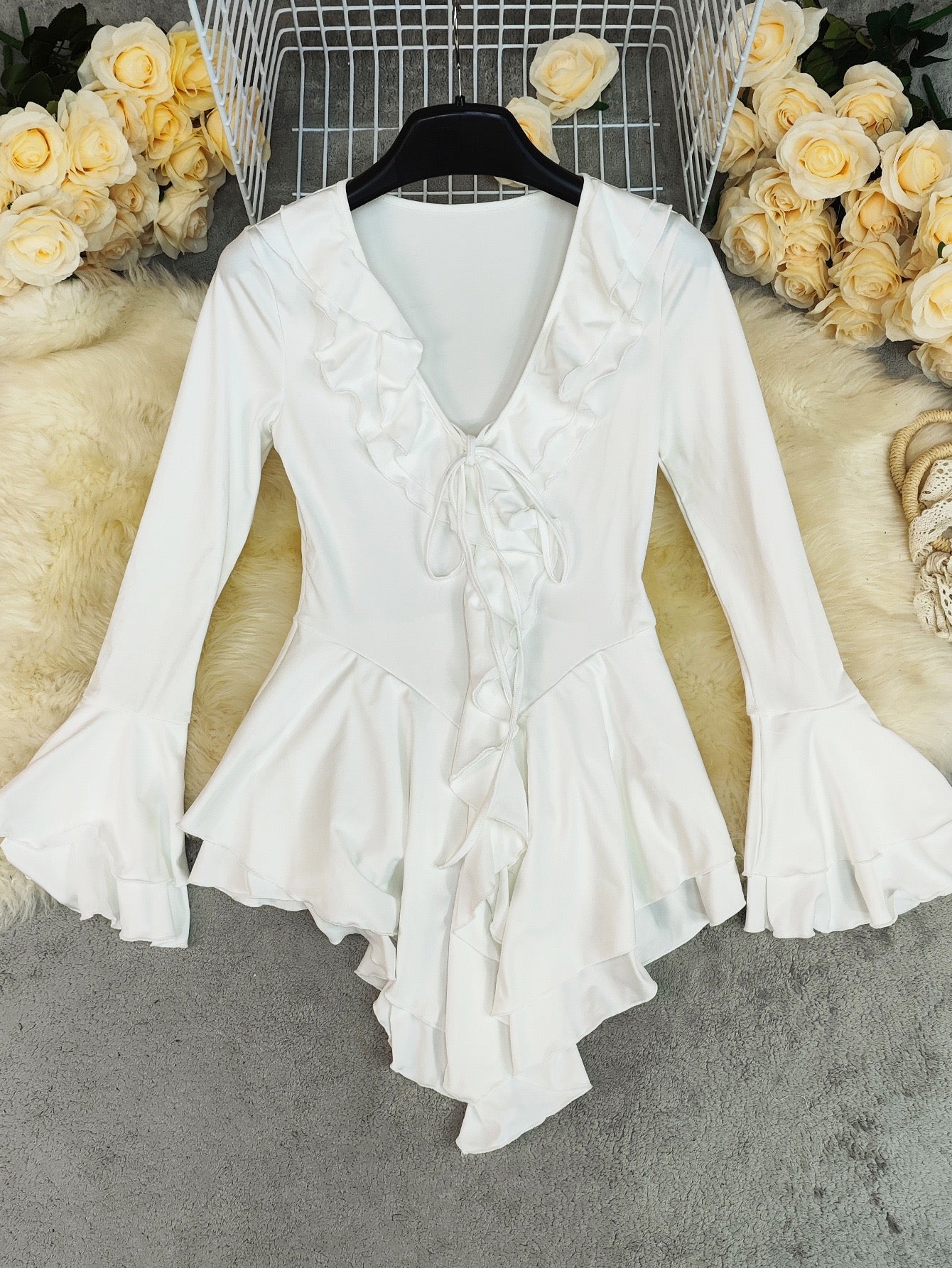 Sexy Fashion Lace Pleat Off-the-shoulder Mini Dress