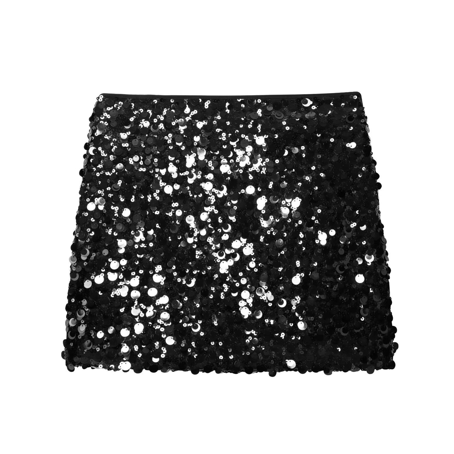 Women Sparkle Glitter Slim Fit Pencil Skirt Multicolor Sequin Bodycon Mini Skirt Premium Club Party Rave