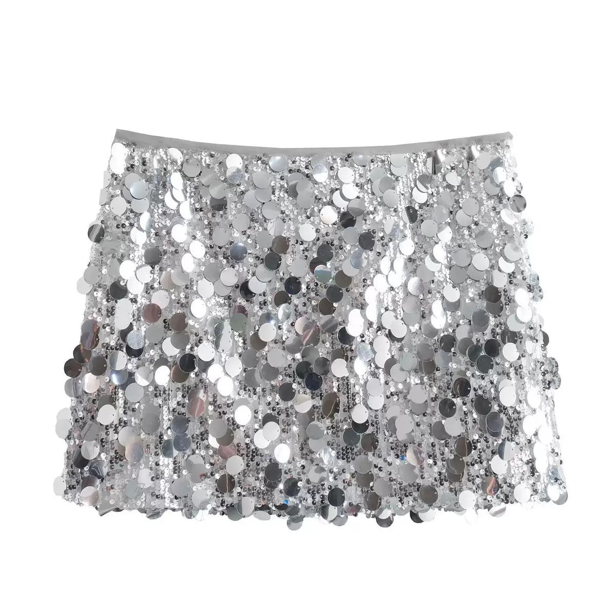 Women Sparkle Glitter Slim Fit Pencil Skirt Multicolor Sequin Bodycon Mini Skirt Premium Club Party Rave