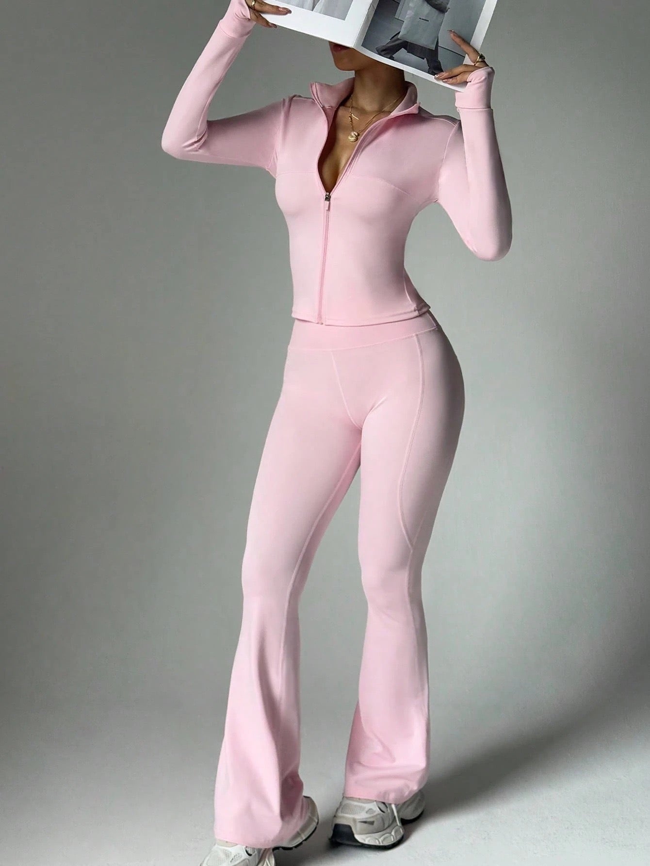 Sports Jumpsuits Women's Tracksuit One-Piece Fitness Suit  Gym Sets Long Sleeves  Exercise Bodysuit Woman