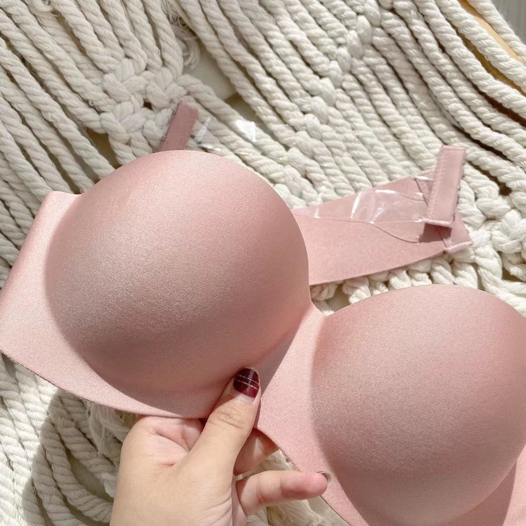 Women Intimates Invisible Push Up BH Wedding Backless Open Back Transparent Bra Thick Seamless Nubra Strapless Bralette Bra