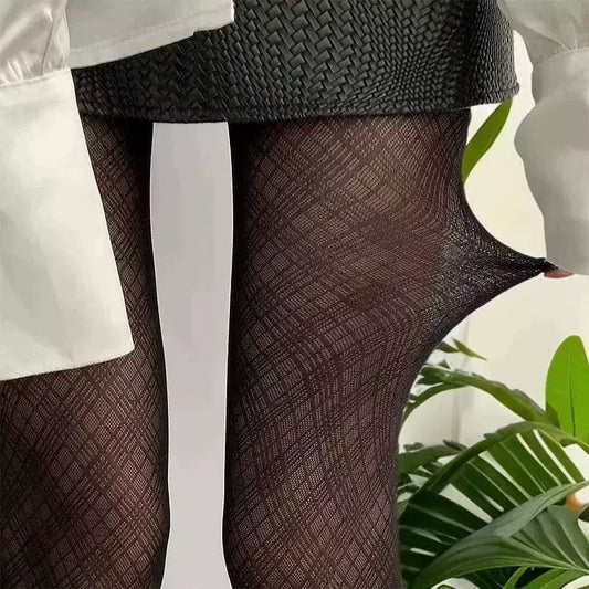 Women’s Sexy Retro Striped Tights – Hollow Out Pantyhose, Super Stretchy Spring & Autumn Leggings Stockings