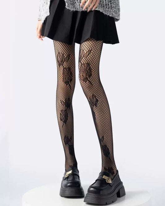 Long socks in the shape of a flower, women's socks, inner socks, silk, sexy socks