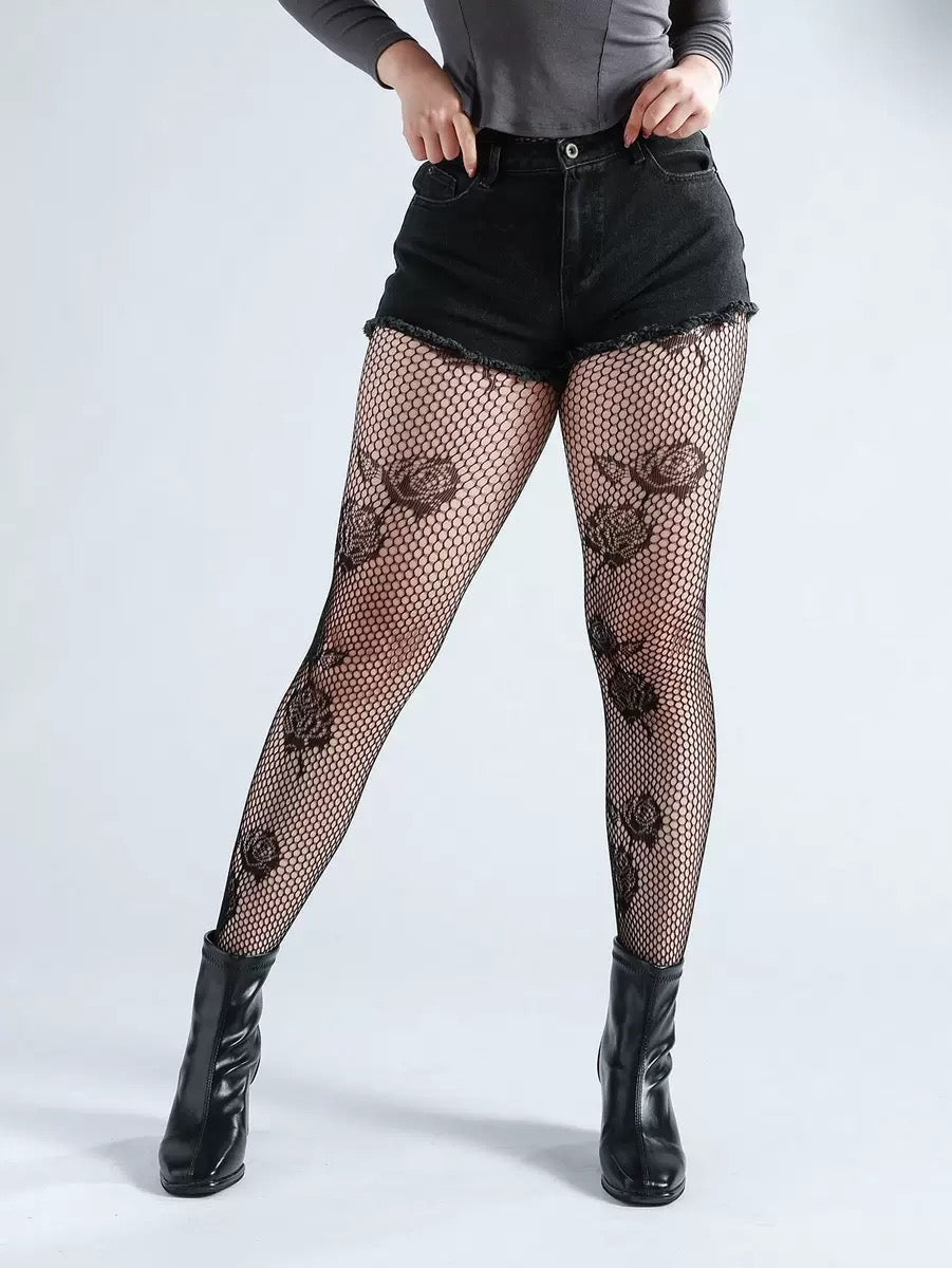 Long socks in the shape of a flower, women's socks, inner socks, silk, sexy socks