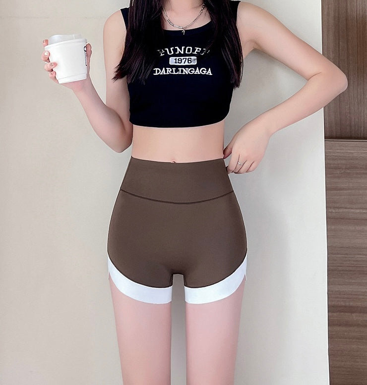 New Seamless Sports Shorts Breathable High Waist Yoga Safety Pants Quick Drying   Body Shaping