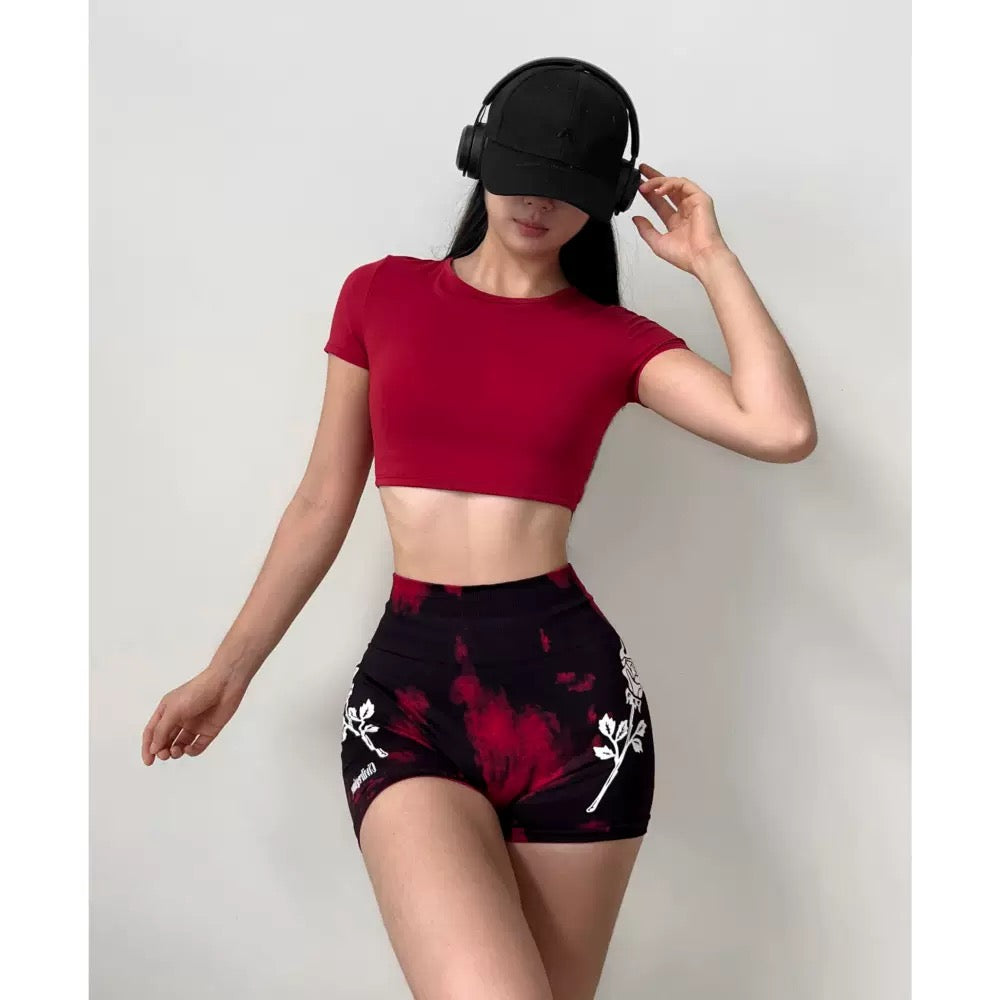 Women Sexy Skinny Cropped T-shirt Short Sleeve Summer Tops Back Cross Bandage Patchwork Ladies Sexy Club Party Clothes