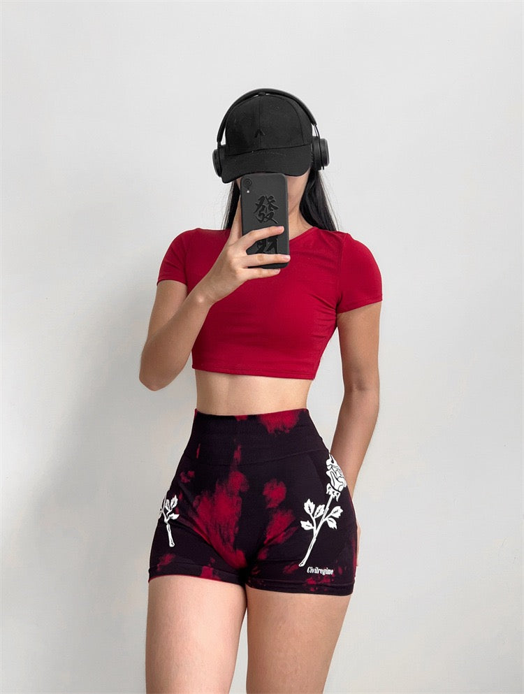 Women Sexy Skinny Cropped T-shirt Short Sleeve Summer Tops Back Cross Bandage Patchwork Ladies Sexy Club Party Clothes