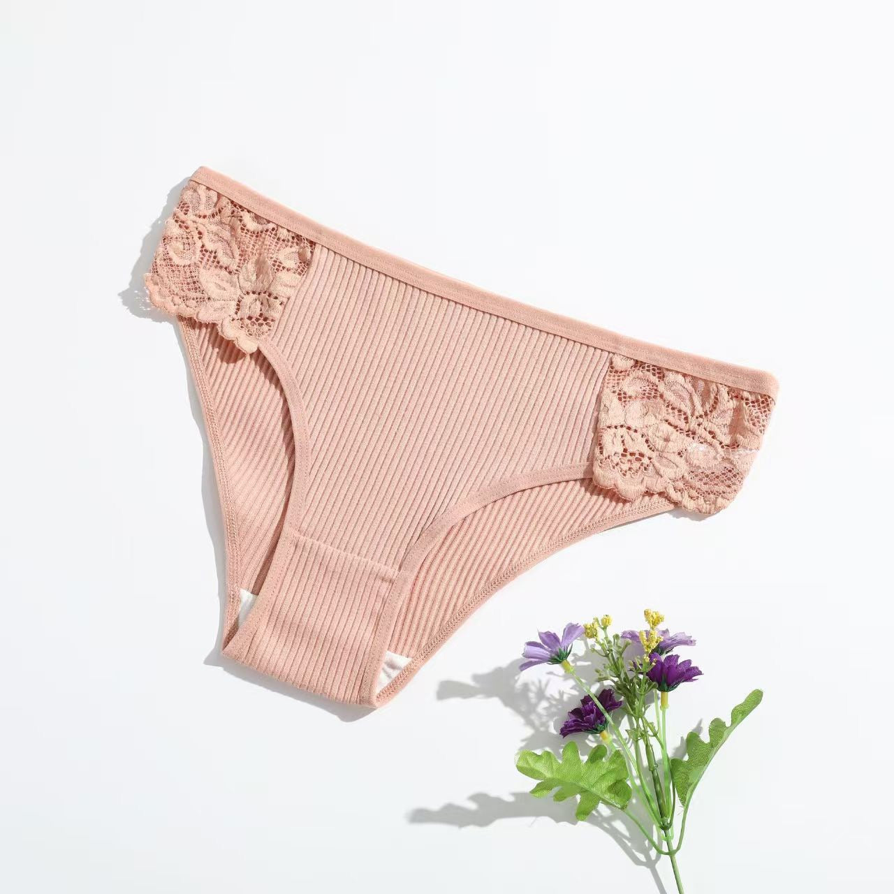 Sexy Women's Cotton Panties Hip Lift Hollow Out Briefs Mid Waist Female Comfort Breathable Underpants Solid Lady Lingerie