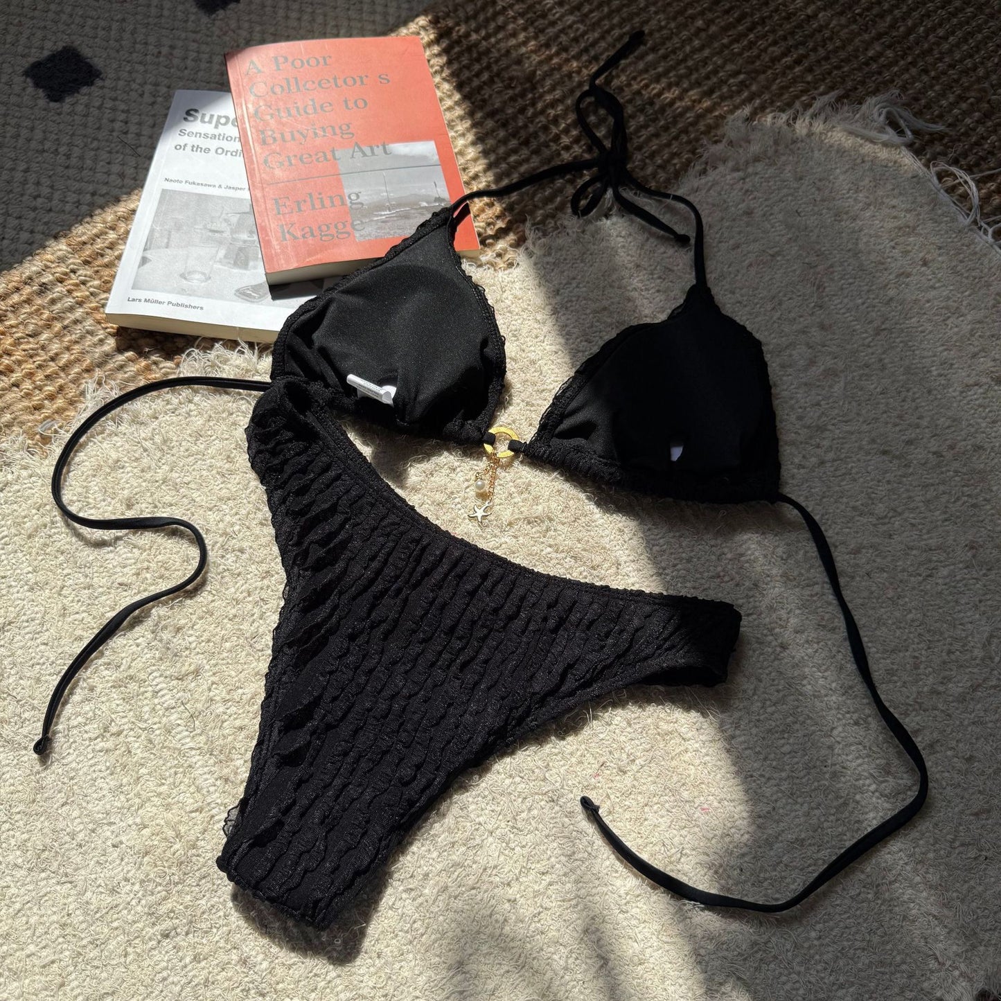 Women’s High Waist Two-Piece Swimsuit Bikini BALCK Sets Sexy Outfit Print Swimwear V-Neck Bathing Suit