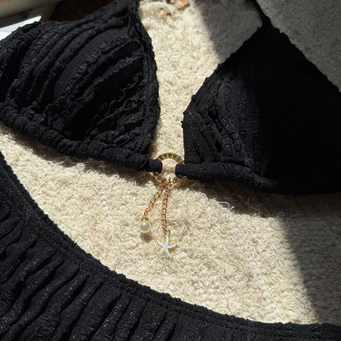 Women’s High Waist Two-Piece Swimsuit Bikini BALCK Sets Sexy Outfit Print Swimwear V-Neck Bathing Suit