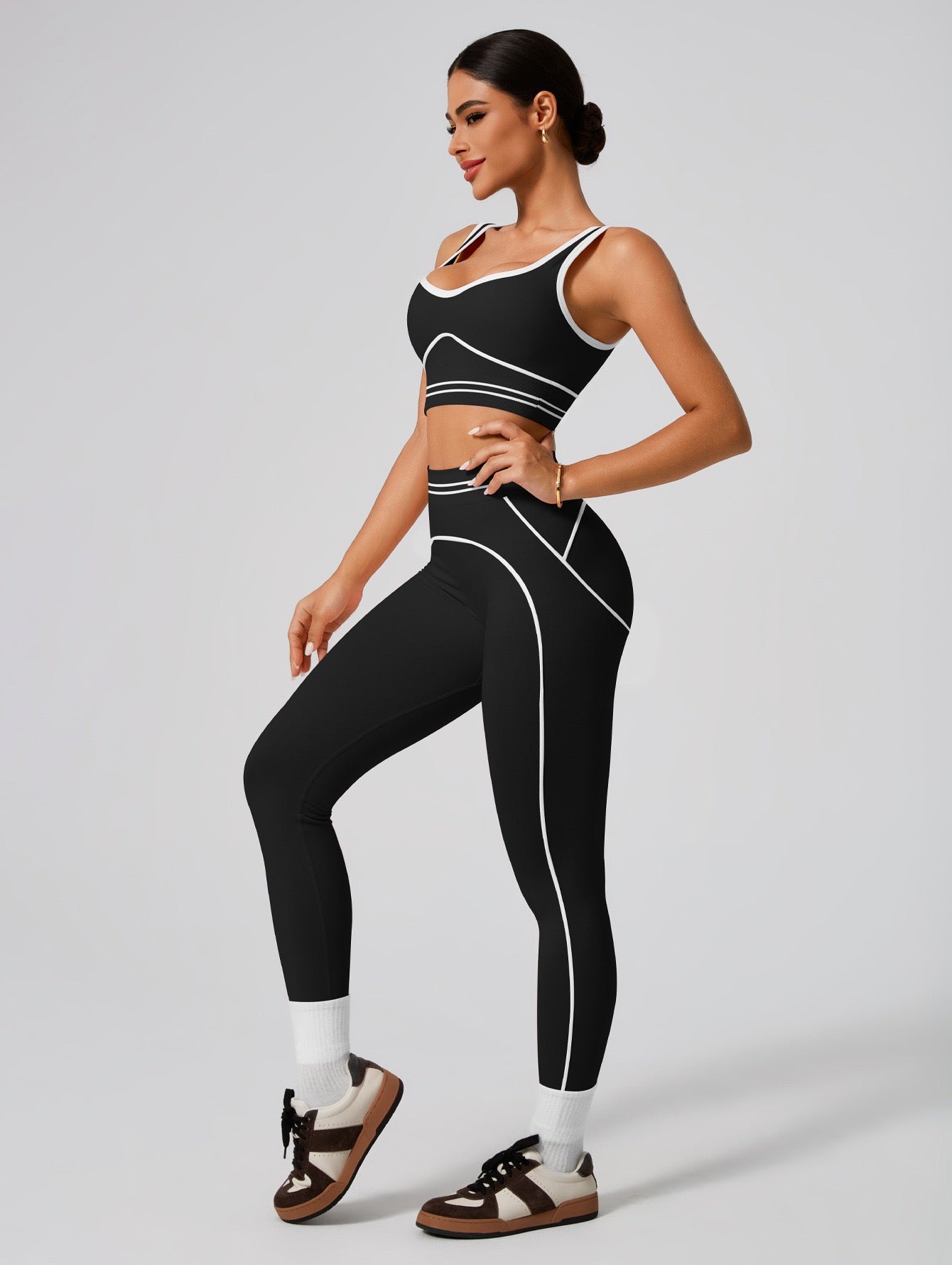 Women  Sports Leggings High Waist Fitness Leggings Push Up Yoga Pants Gym Clothing Running Cycling Sports Workout Tights