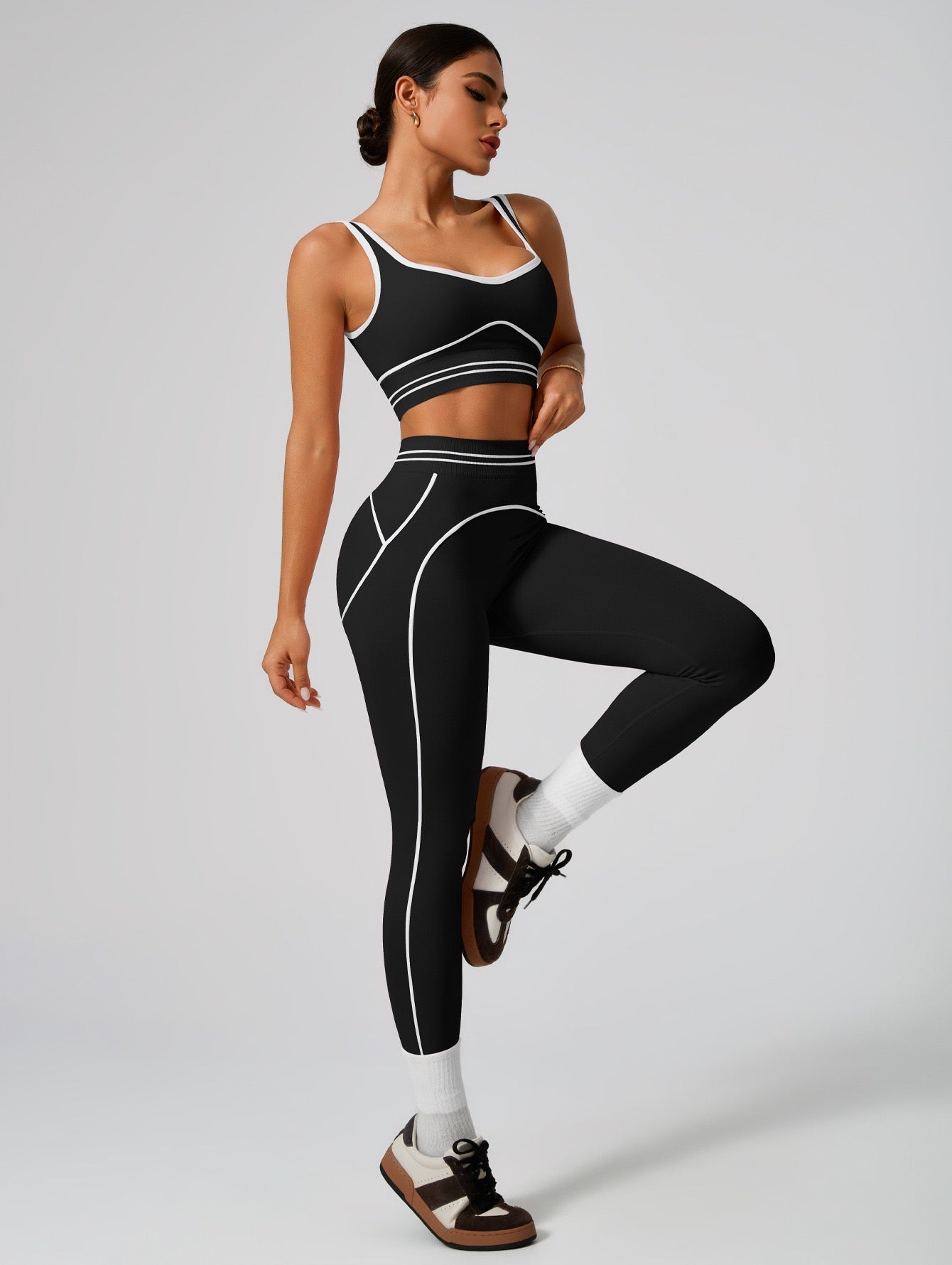 Women  Sports Leggings High Waist Fitness Leggings Push Up Yoga Pants Gym Clothing Running Cycling Sports Workout Tights