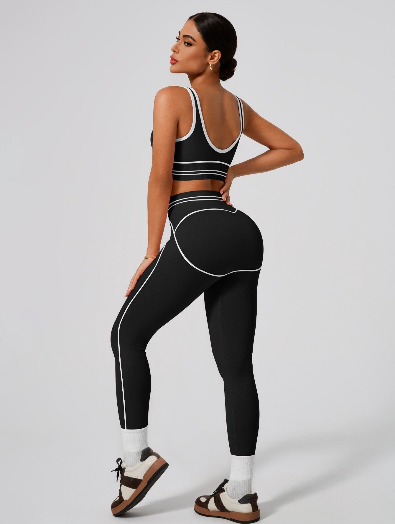Women  Sports Leggings High Waist Fitness Leggings Push Up Yoga Pants Gym Clothing Running Cycling Sports Workout Tights