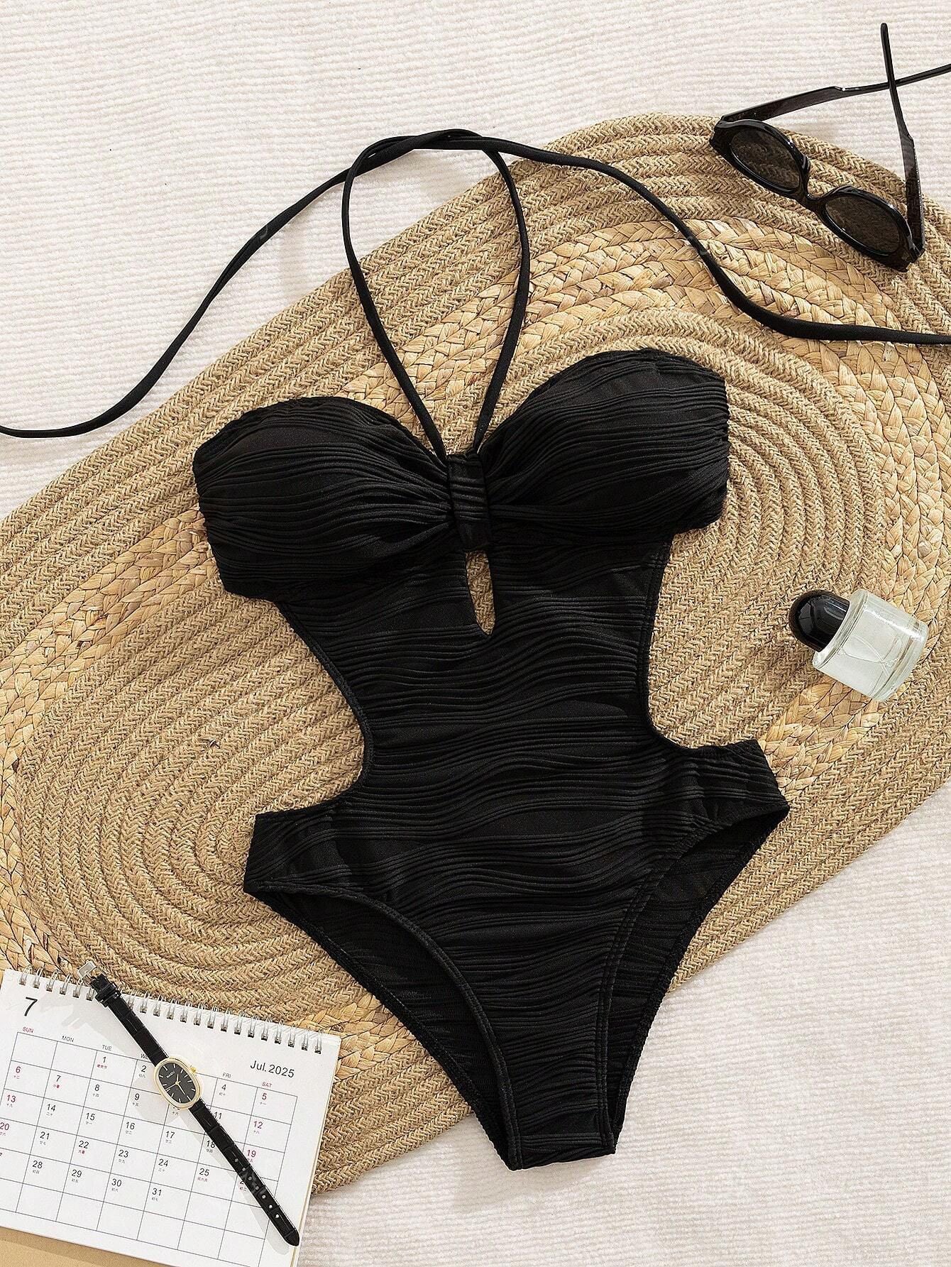 New Sexy Cut Out Women Swimwear One Piece Swimsuit Female High Leg Cut  Bather Bathing Suit Swim