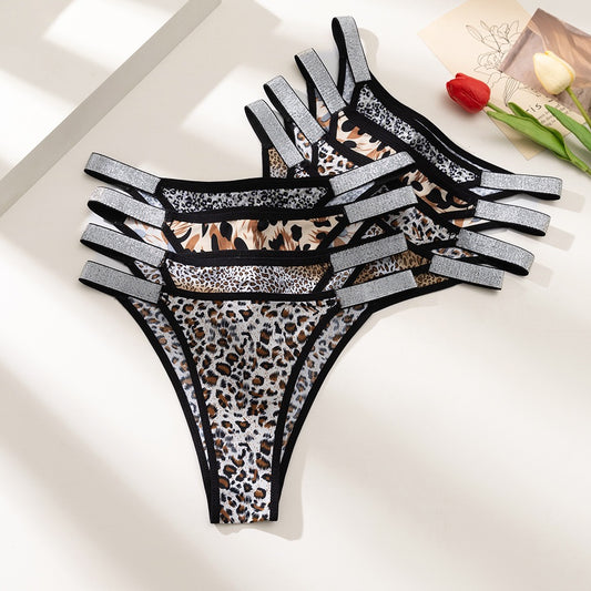 Sexy Thongs Low Waist Ice Silk Seamless Underwear for Women Sports Traceless Breathable Cotton Crotch Panties