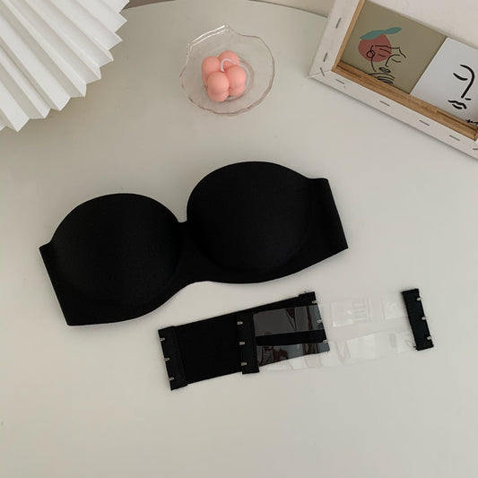 Women Intimates Invisible Push Up BH Wedding Backless Open Back Transparent Bra Thick Seamless Nubra Strapless Bralette Bra