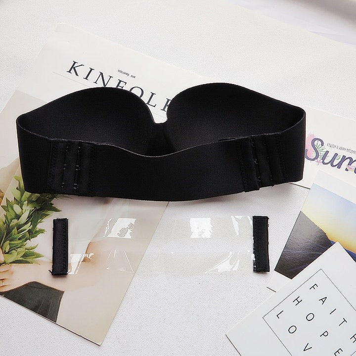 Women Intimates Invisible Push Up BH Wedding Backless Open Back Transparent Bra Thick Seamless Nubra Strapless Bralette Bra