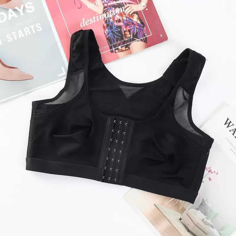 Women's Sports Front-closure Comfortable Bra In Plus Size With A Non-wired Open-design Breathable European-American Style