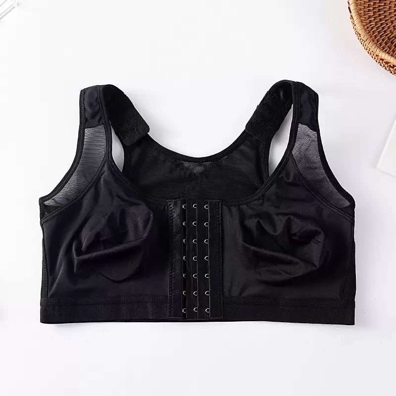 Women's Sports Front-closure Comfortable Bra In Plus Size With A Non-wired Open-design Breathable European-American Style