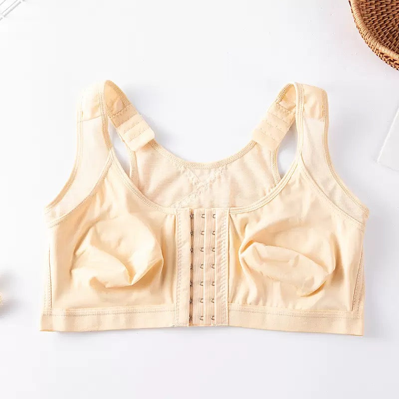 Women's Sports Front-closure Comfortable Bra In Plus Size With A Non-wired Open-design Breathable European-American Style