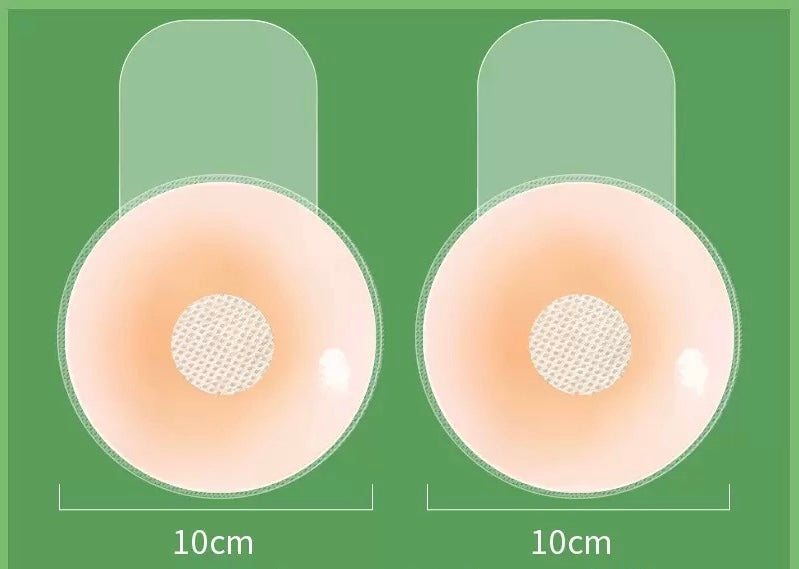 Women's  Sticky Nipple Cover Circle Tone Reusable Adhesive Invisible Silicone Pushup Bras